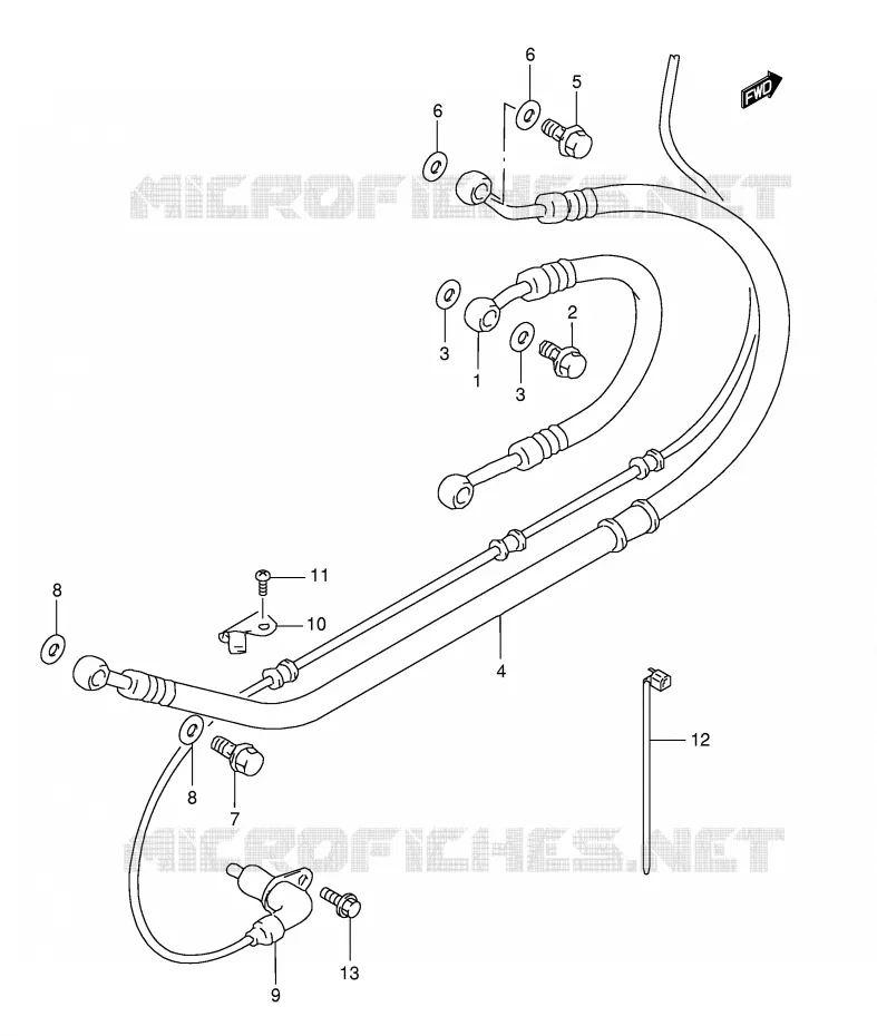 DURITE DE FREIN ARRIERE (GSF1200SAV) Suzuki MOTO 1200 BANDIT 1996  GSF1200ST(E28)