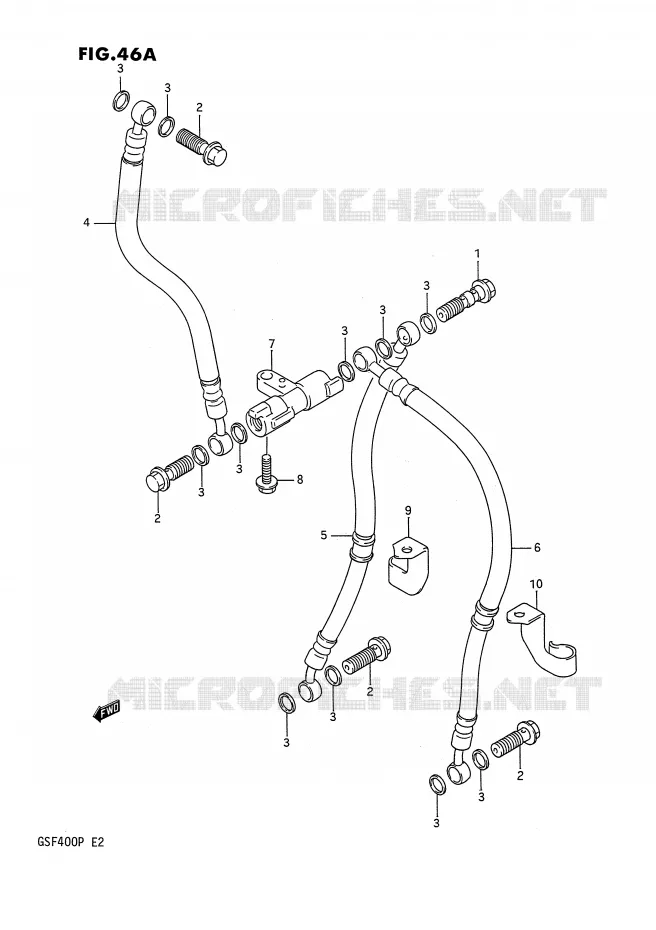 DURITE DE FREIN AVANT (E22) Suzuki MOTO 400 BANDIT 1992  GSF400N(E2)