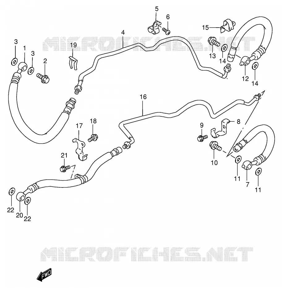 DURITE DE FREIN AVANT (GSF1200SAV/SAW/SAX/SAY) Suzuki MOTO 1200 BANDIT 1996  GSF1200T(E2)
