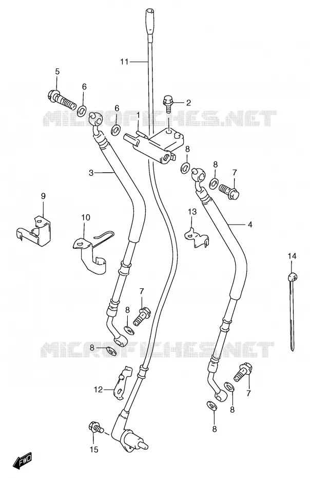 DURITE DE FREIN AVANT (GSF1200SAV/SAW/SAX/SAY) Suzuki MOTO 1200 BANDIT 2000  GSF1200SY(E2)