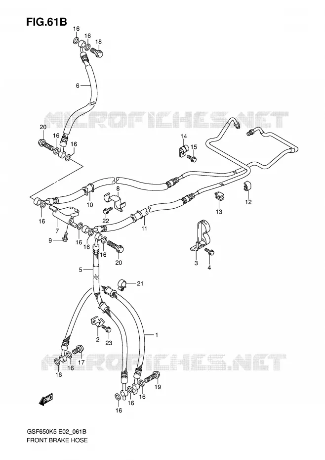 DURITE DE FREIN AVANT (GSF650SAK5/SUAK5/SAK6/SUAK6) Suzuki MOTO 650 BANDIT 2006  GSF650SUAK6(E2)