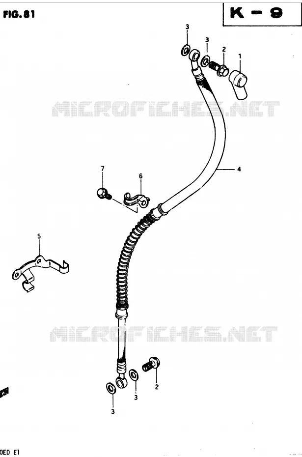 DURITE DE FREIN AVANT (GSX250Z/D E24,GSX250SZ E24) Suzuki MOTO 250 GSX 1983  GSX250ESD(Z/D)