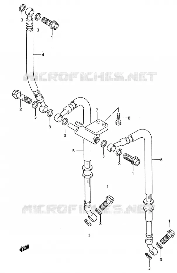 DURITE DE FREIN AVANT (MODELE N/P) Suzuki MOTO 750 GSX-R 1995  GSX-R750WS(E28)