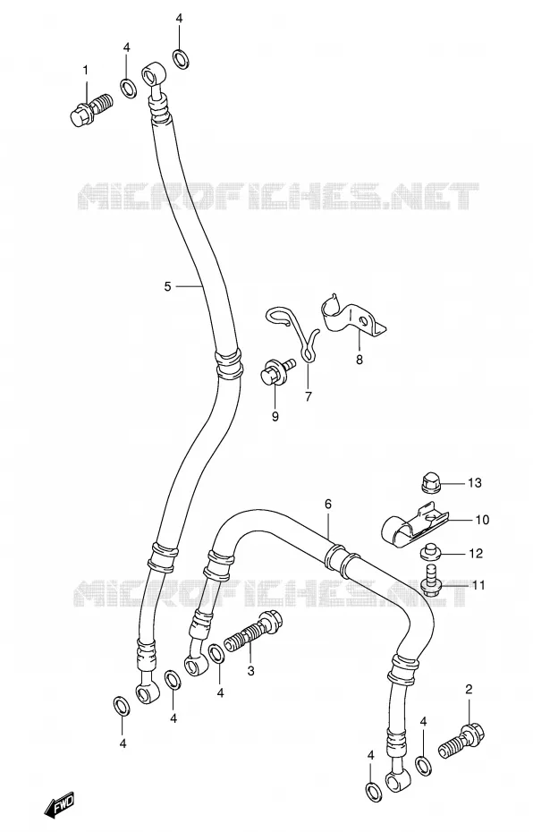 DURITE DE FREIN AVANT (MODELE P/R) Suzuki MOTO 1100 GSX-R 1993  GSX-R1100WP(E2)