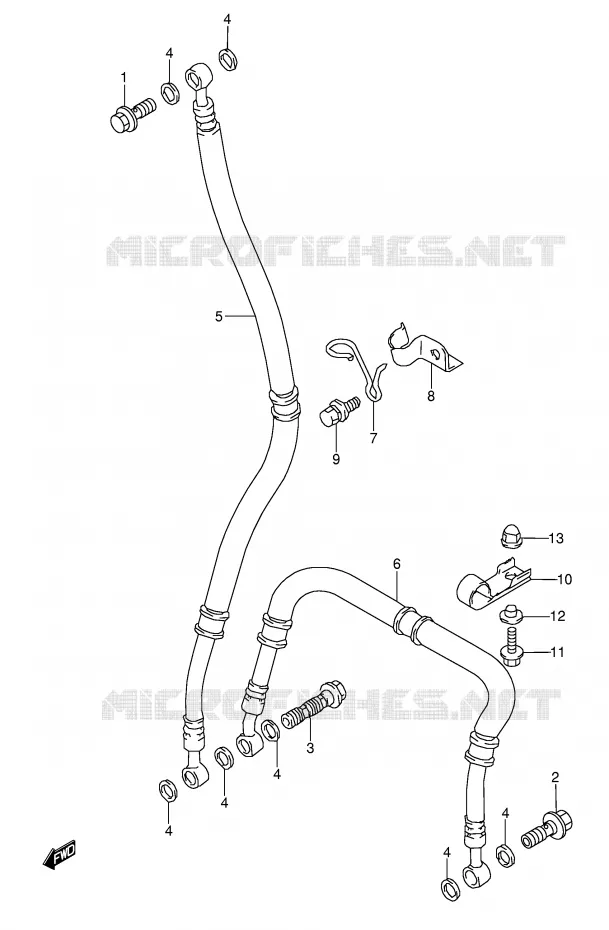 DURITE DE FREIN AVANT (MODELE P/R) Suzuki MOTO 1100 GSX-R 1994  GSX-R1100WR(E28)