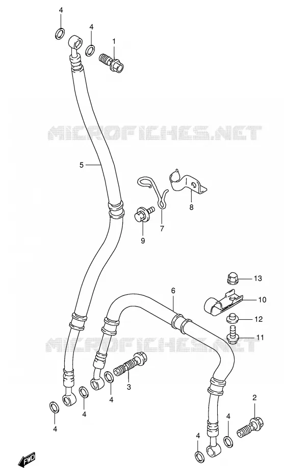 DURITE DE FREIN AVANT (MODELE S/T/V/W) Suzuki MOTO 1100 GSX-R 1995  GSX-R1100WS(E2)