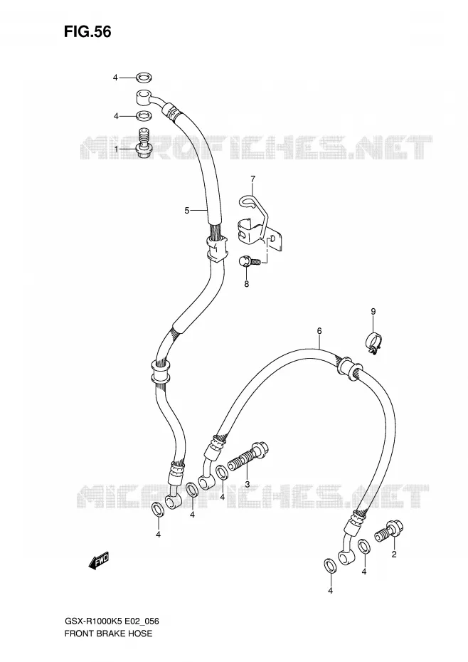 DURITE DE FREIN AVANT Suzuki MOTO 1000 GSX-R 2006  GSX-R1000U2K6(E2)