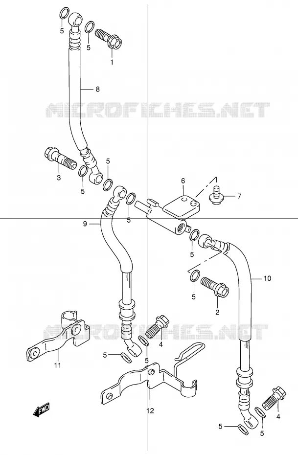 DURITE DE FREIN AVANT Suzuki MOTO 1200 GSX 2000  GSX1200Y(E4)