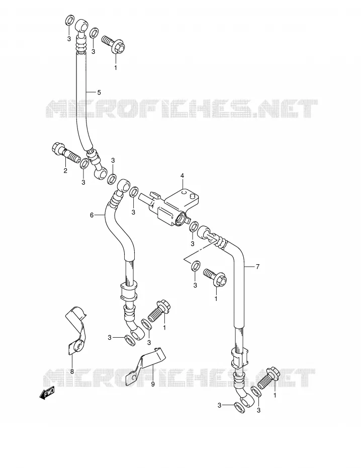 DURITE DE FREIN AVANT Suzuki MOTO 1400 GSX 2002  GSX1400U1K2(E2)