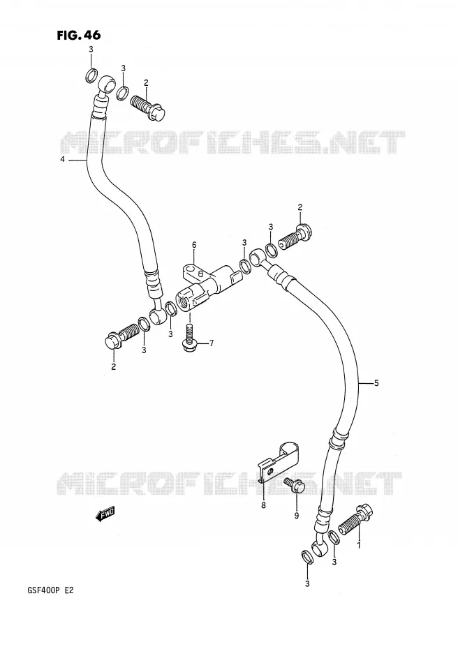 DURITE DE FREIN AVANT Suzuki MOTO 400 BANDIT 1991  GSF400M(E2)