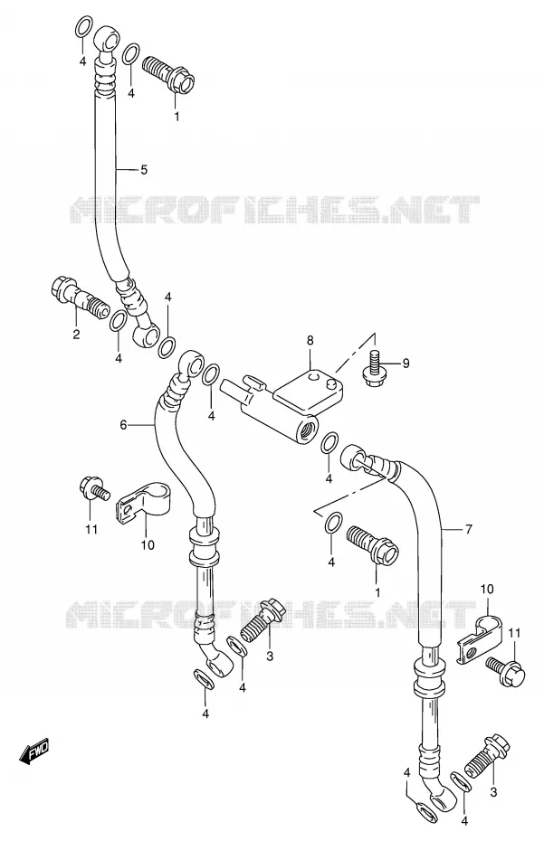 DURITE DE FREIN AVANT Suzuki MOTO 600 BANDIT 1996  GSF600SUT(E2)