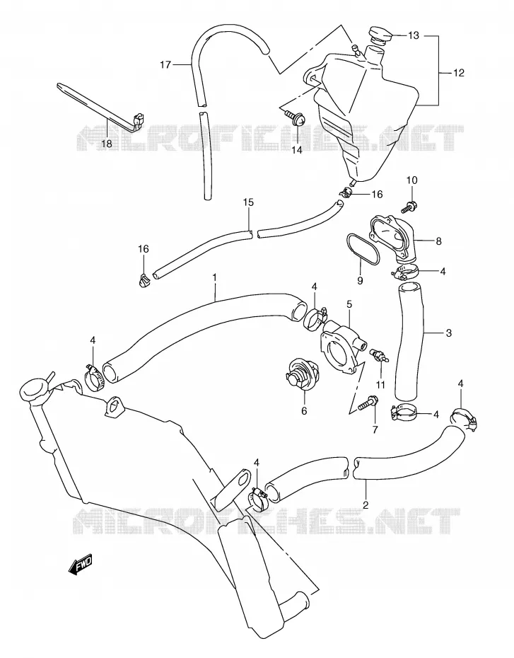 DURITE DE RADIATEUR Suzuki MOTO 600 GSX-R 1998  GSX-R600W(E2)