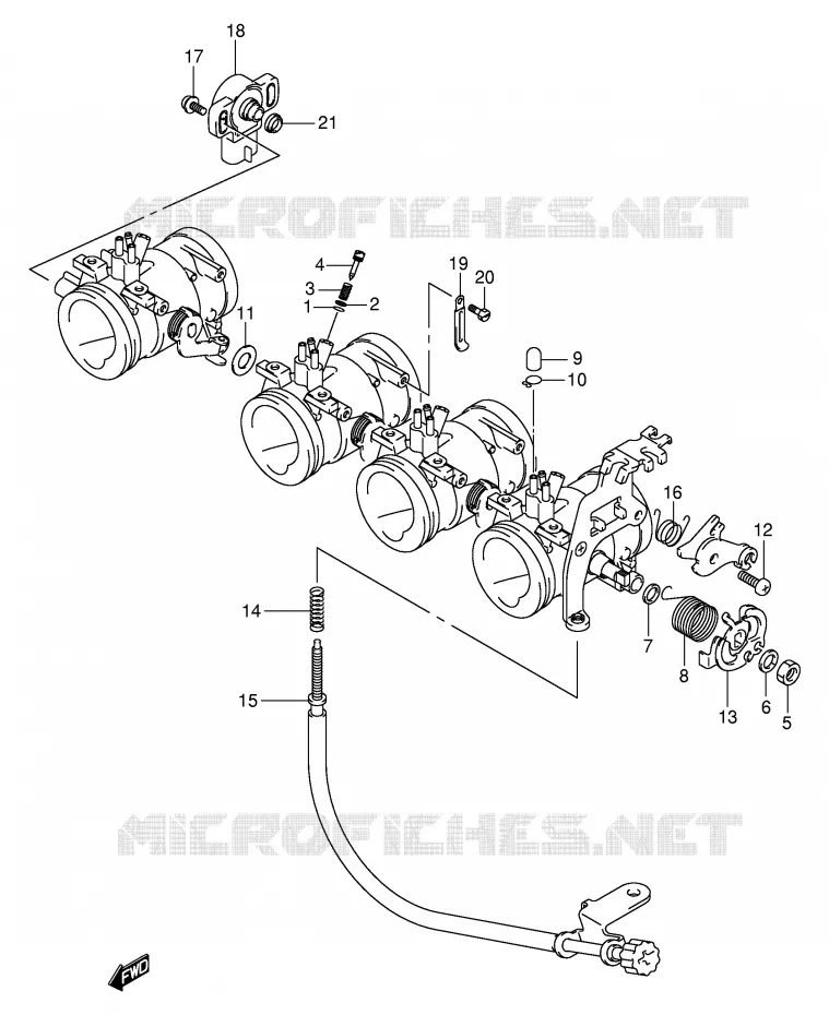 ENSEMBLE INJECTION (MODELE W/X) Suzuki MOTO 750 GSX-R 1999  GSX-R750X(E2)