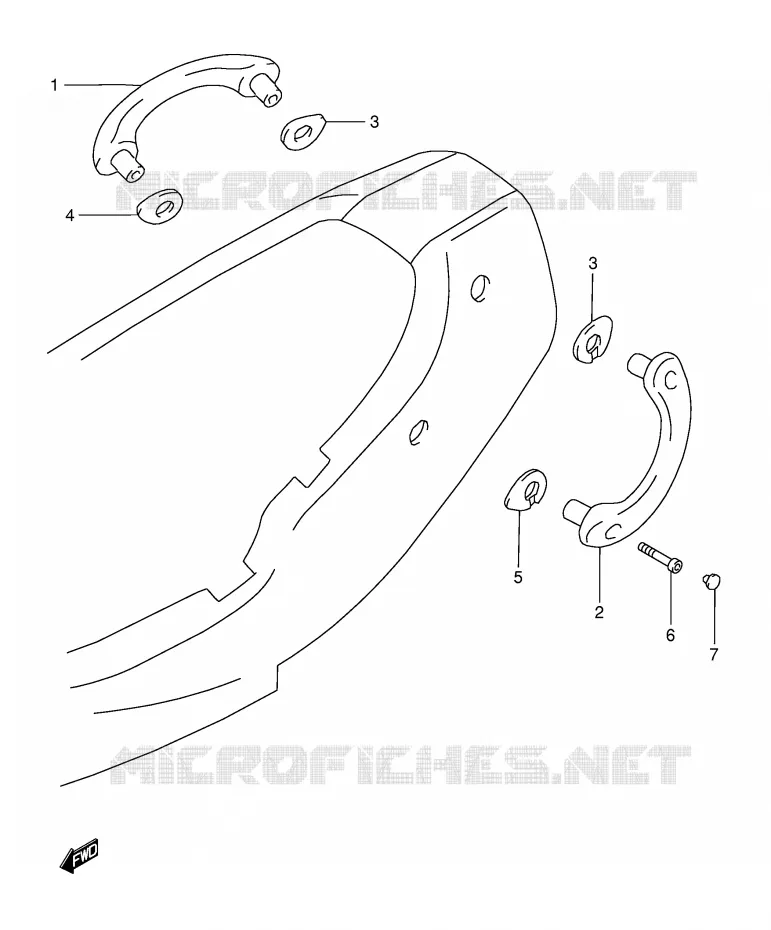ENSEMBLE LEVIER - COMMODO DROIT Suzuki MOTO 1200 BANDIT 1997  GSF1200SAV(E28)