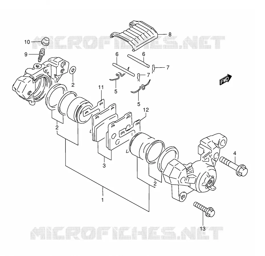 ETRIER DE FREIN ARRIERE (GSF1200SAV) Suzuki MOTO 1200 BANDIT 1996  GSF1200ST(E28)