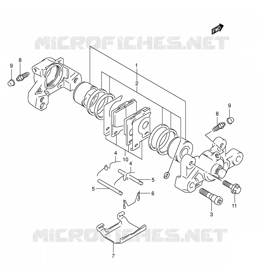ETRIER DE FREIN ARRIERE (GSX1300RK3) Suzuki MOTO 1300 HAYABUSA 2001  GSX1300RK1(E2)
