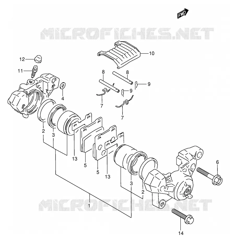 ETRIER DE FREIN ARRIERE (MODELE M) Suzuki MOTO 250 GSX 1994  GSX250FR(E24)