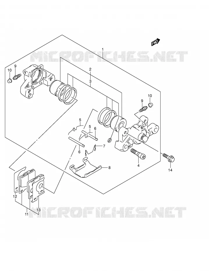 ETRIER DE FREIN ARRIERE Suzuki MOTO 1300 HAYABUSA 2004  GSX1300RU2K4(E2)