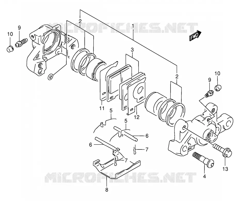 ETRIER DE FREIN ARRIERE Suzuki MOTO 400 BANDIT 1997  GSF400VV(E30)