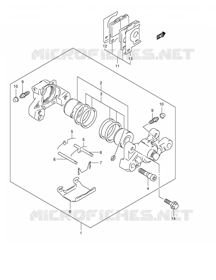 ETRIER DE FREIN ARRIERE Suzuki MOTO 600 BANDIT 2002  GSF600K2(E2)