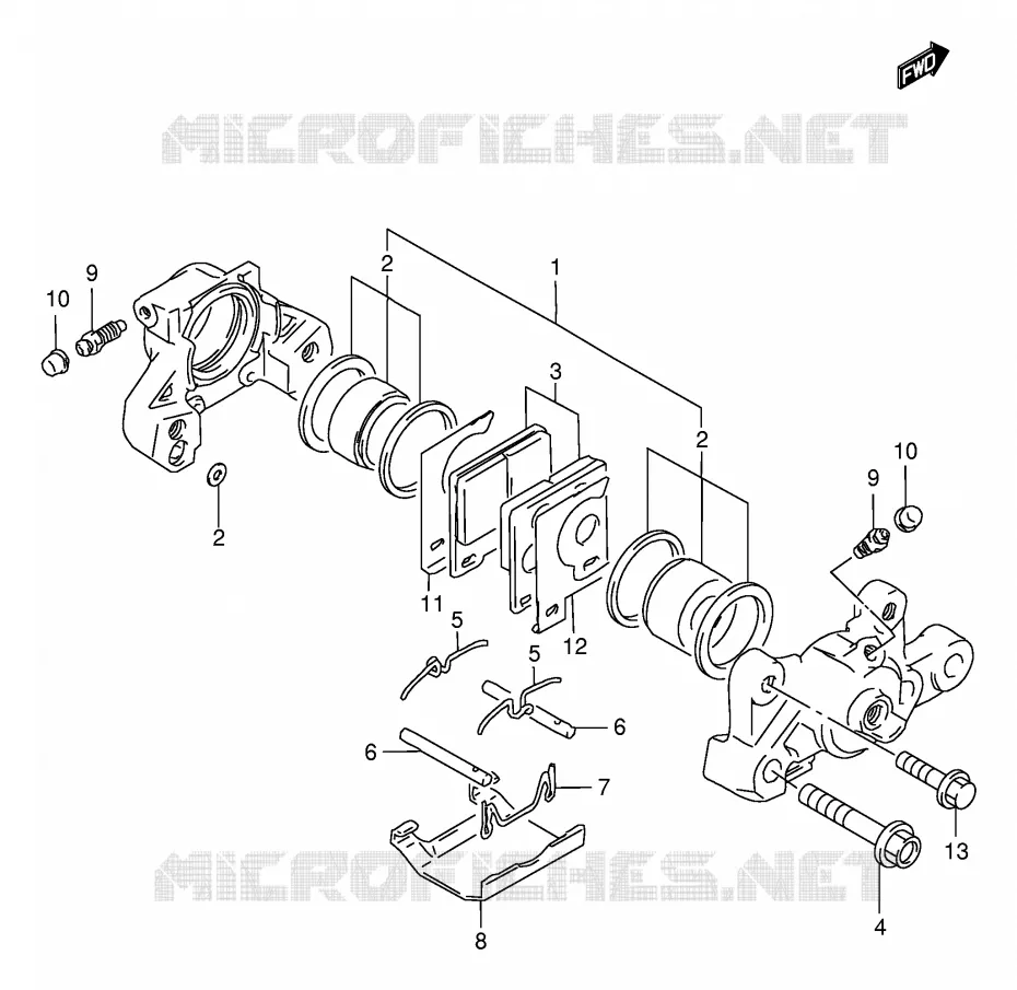 ETRIER DE FREIN ARRIERE (VOIR NOTE) Suzuki MOTO 1100 GSX-R 1995  GSX-R1100WSKS(E2)