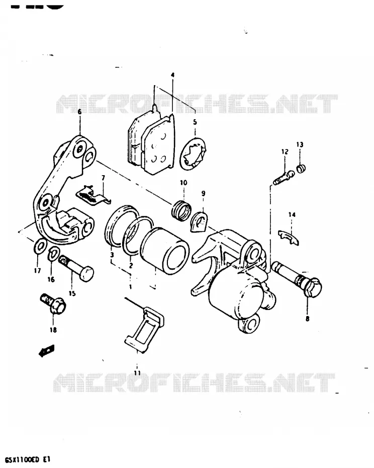 ETRIER DE FREIN AVANT Suzuki MOTO 1100 GSX 1983  GSX1100XD(Z/D)