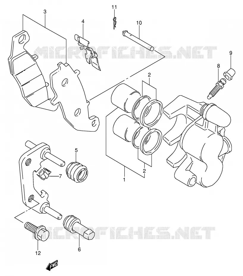 ETRIER DE FREIN AVANT Suzuki MOTO 250 BANDIT 2000  GSF250VY(E24)