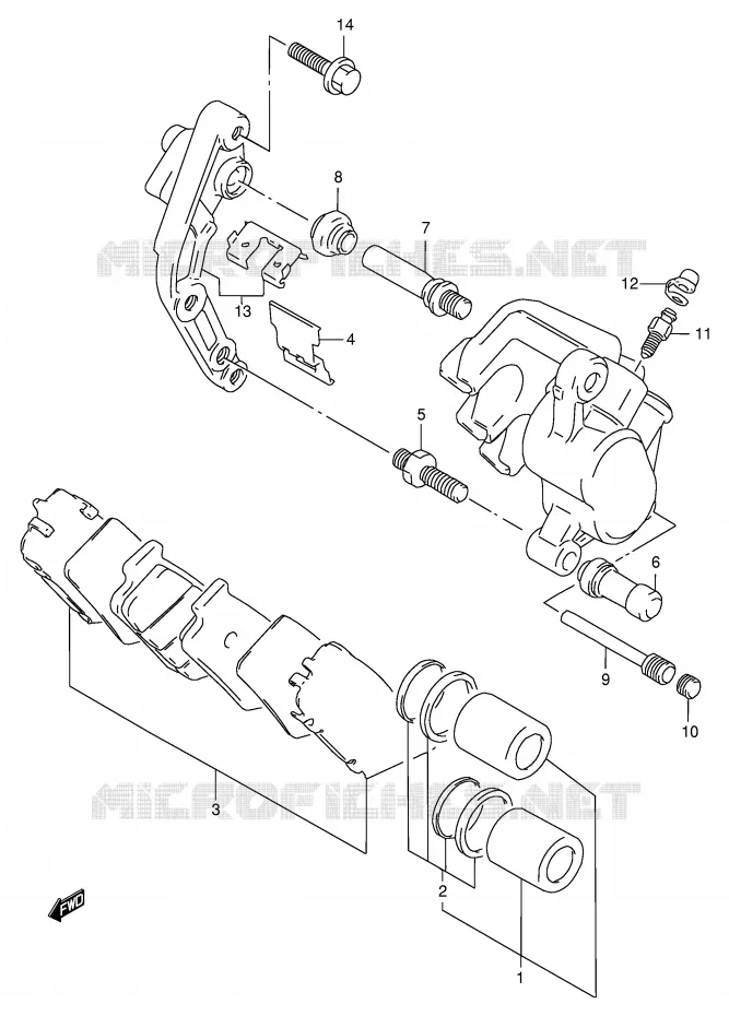 ETRIER DE FREIN AVANT Suzuki MOTO 600 BANDIT 1996  GSF600T(E2)