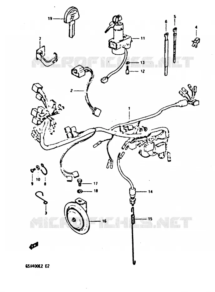 FAISCEAU ELECTRIQUE Suzuki MOTO 400 GSX 1982  GSX400SZ
