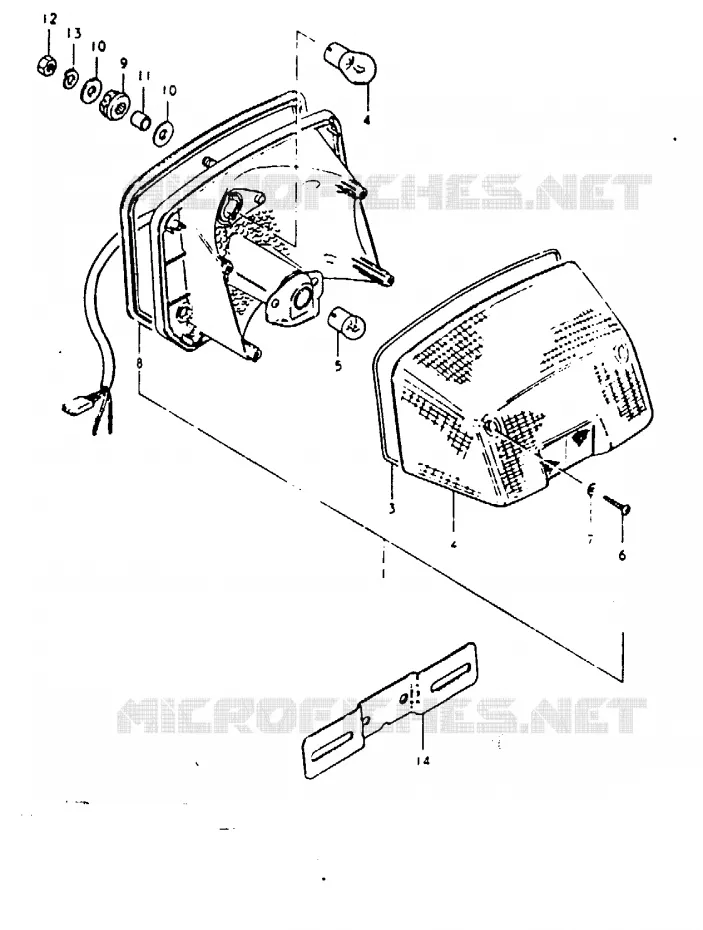FEU ARRIERE (E2, E4, E21) Suzuki MOTO 1100 GSX 1980  GSX1100T(T/X)