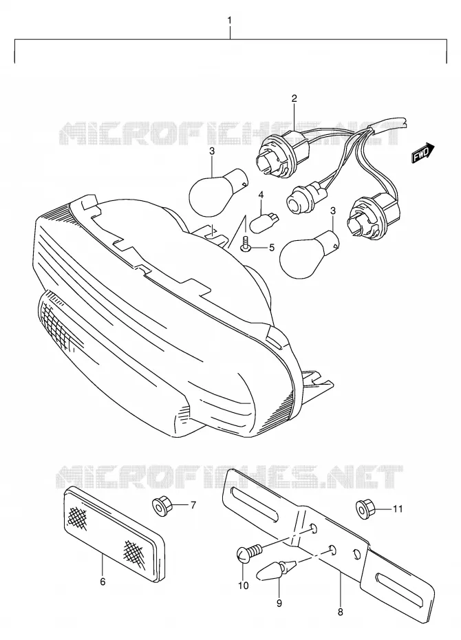 FEU ARRIERE Suzuki MOTO 250 BANDIT 2000  GSF250VY(E24)