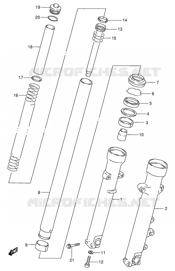 FOURCHE Suzuki MOTO 250 BANDIT 2000  GSF250VY(E24)