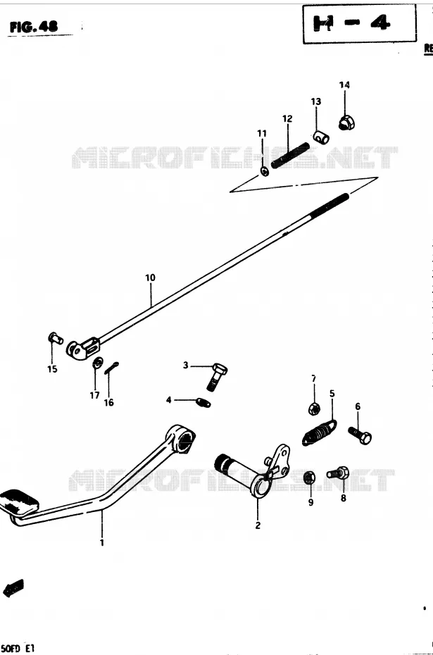 FREIN ARRIERE Suzuki MOTO 250 GSX 1982  GSX250Z(Z/D)