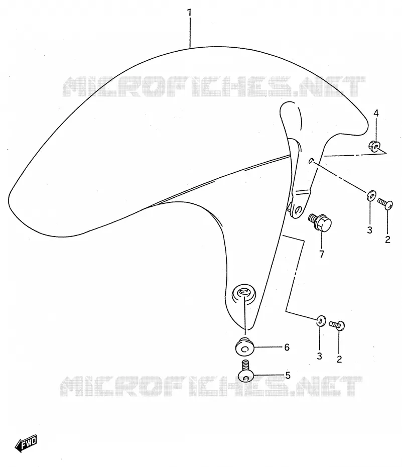 GARDE BOUE AVANT (MODELE R/S) Suzuki MOTO 750 GSX-R 1994  GSX-R750WR(E28)