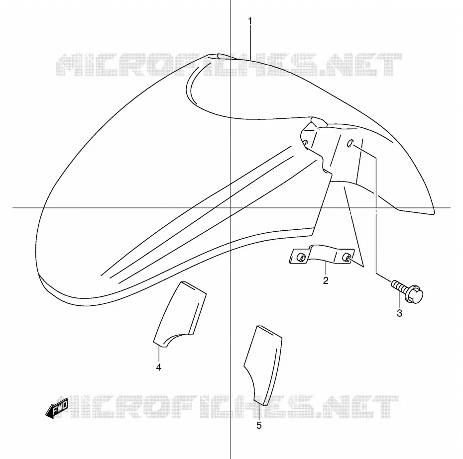 GARDE BOUE AVANT Suzuki MOTO 600 BANDIT 2002  GSF600K2(E2)