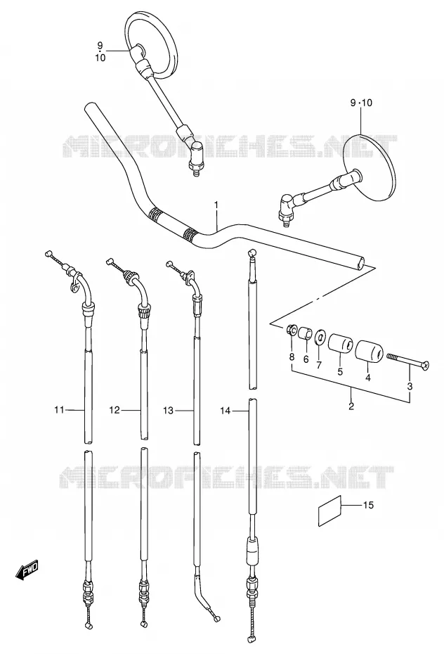 GUIDON (MODELE S) Suzuki MOTO 600 BANDIT 1997  GSF600V(E2)