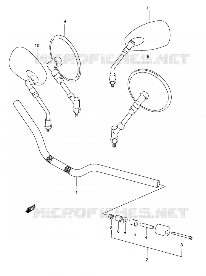 GUIDON Suzuki MOTO 1200 BANDIT 2000  GSF1200SY(E28)