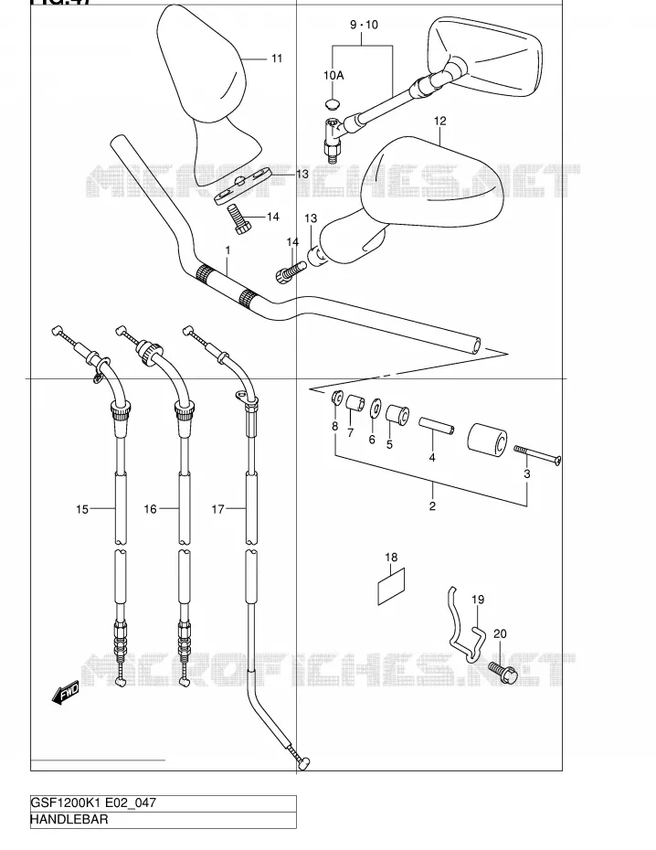 GUIDON Suzuki MOTO 1200 BANDIT 2005  GSF1200ZK5(E2)