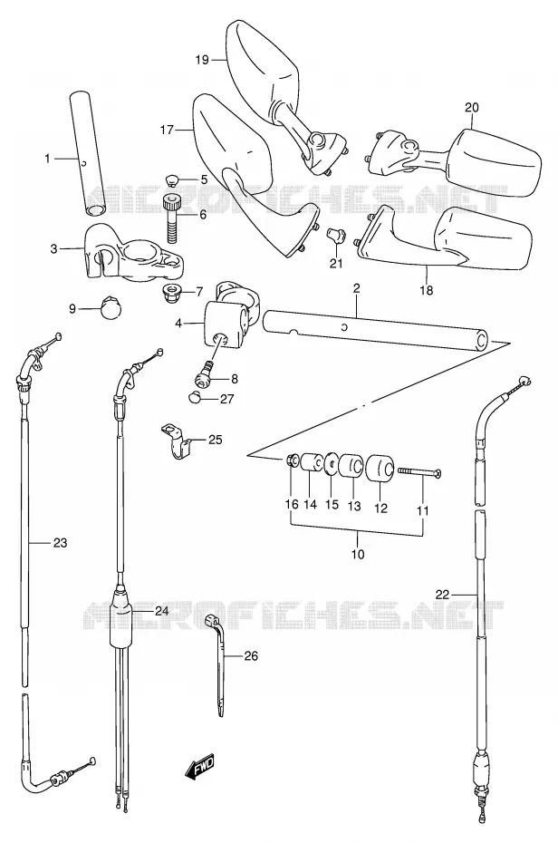 GUIDON Suzuki MOTO 250 GSX 1997  GSX250FV(E24)