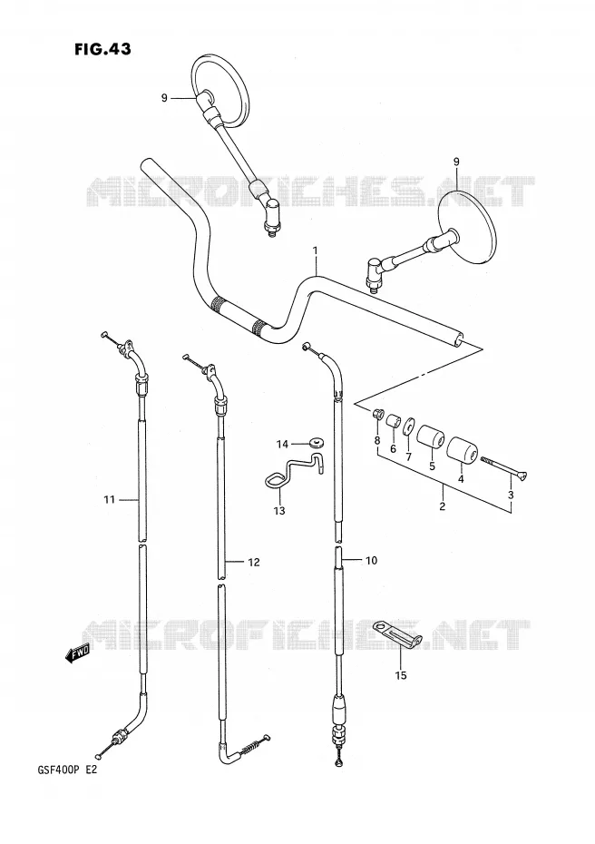 GUIDON Suzuki MOTO 400 BANDIT 1991  GSF400M(E2)