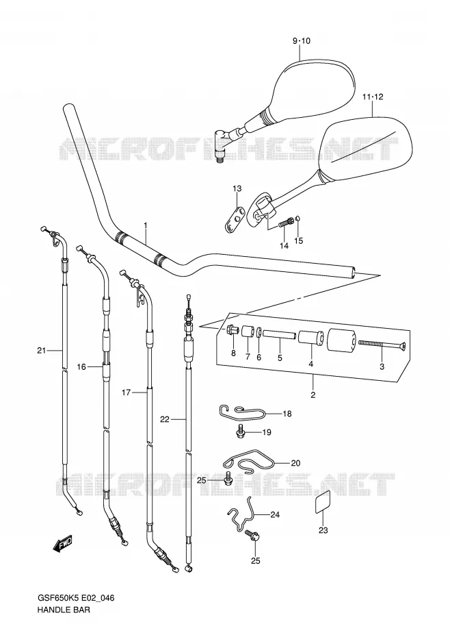 GUIDON Suzuki MOTO 650 BANDIT 2005  GSF650UK5(E2)