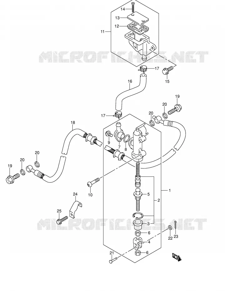 MAITRE CYLINDRE ARRIERE Suzuki MOTO 1000 GSX-R 2003  GSX-R1000K3(E2)
