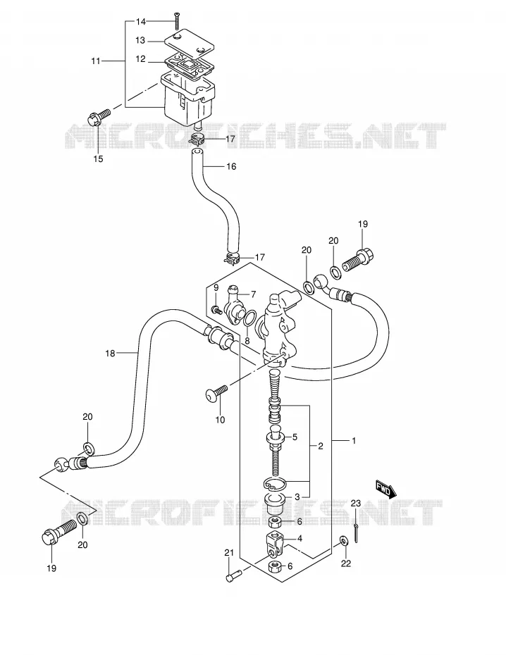 MAITRE CYLINDRE ARRIERE Suzuki MOTO 600 BANDIT 2000  GSF600SUY(E2)