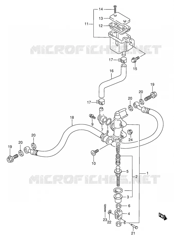 MAITRE CYLINDRE ARRIERE Suzuki MOTO 750 GSX-R 1996  GSX-R750T(E2)