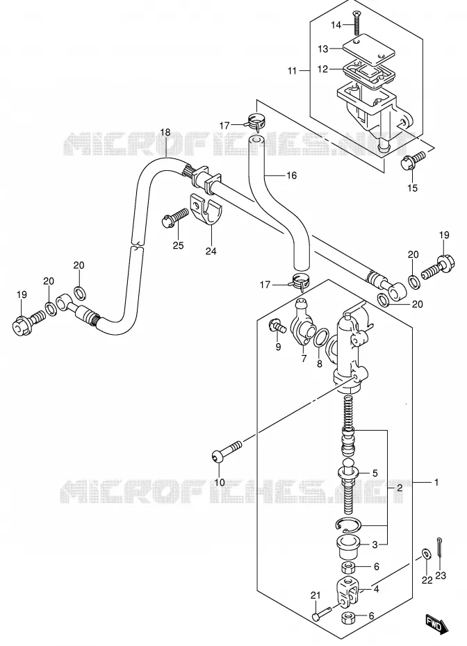MAITRE CYLINDRE ARRIERE Suzuki MOTO 750 GSX-R 2005  GSX-R750U2K5(E2)