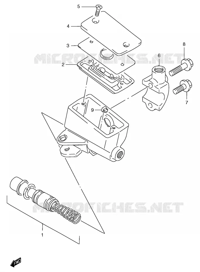 MAITRE CYLINDRE AVANT (GSF1200SAV/SAW/SAX/SAY) Suzuki MOTO 1200 BANDIT 2000  GSF1200Y(E2)