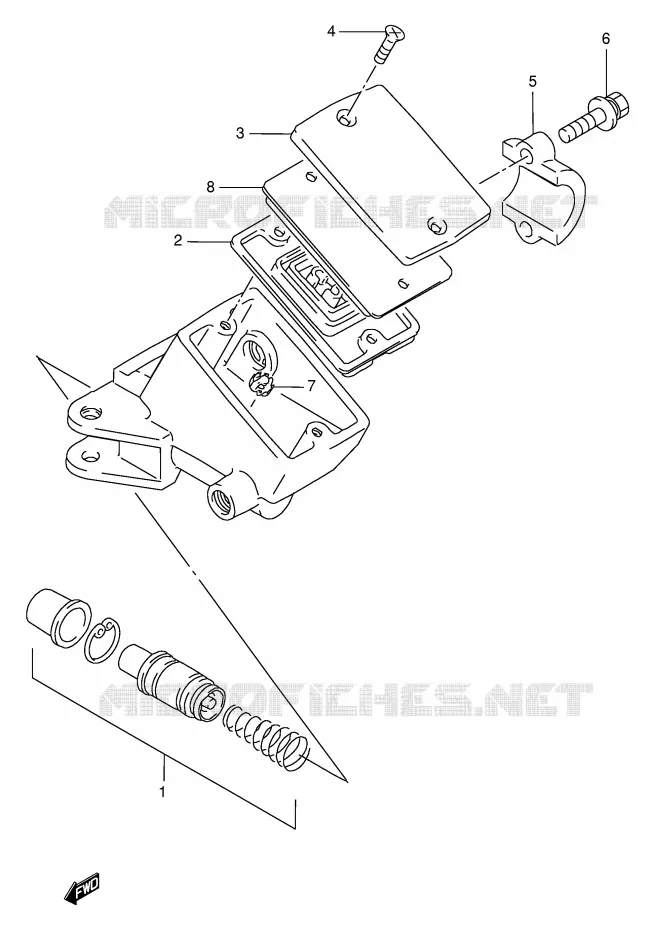 MAITRE CYLINDRE AVANT (MODELE P/R) Suzuki MOTO 1100 GSX-R 1993  GSX-R1100WP(E2)