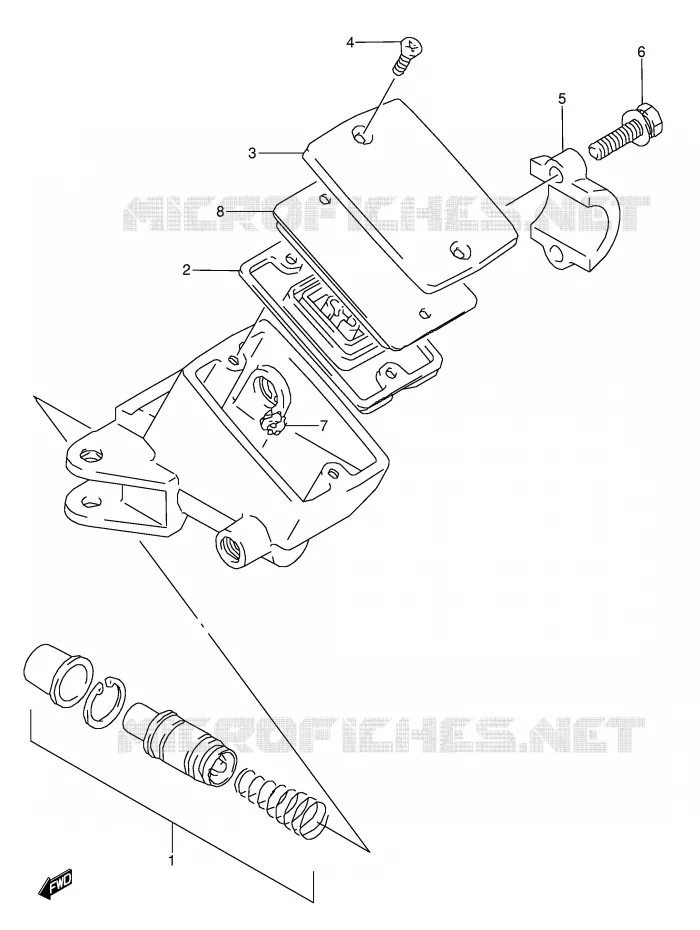MAITRE CYLINDRE AVANT (MODELE P/R) Suzuki MOTO 1100 GSX-R 1996  GSX-R1100WSKT(E28)