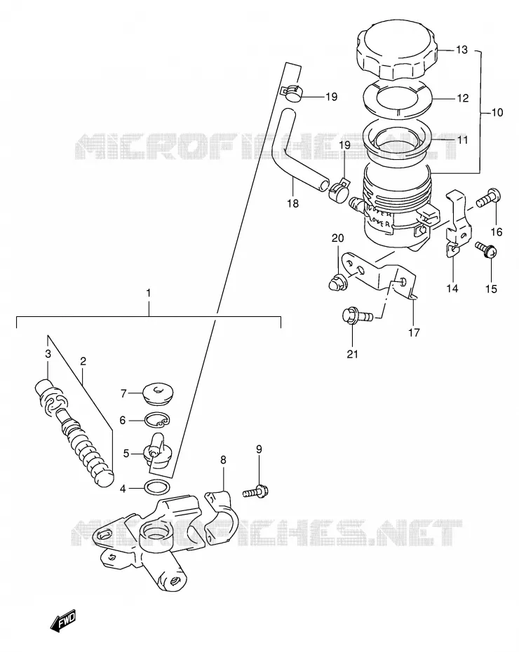 MAITRE CYLINDRE AVANT Suzuki MOTO 400 GSX-R 1992  GSX-R400RN(E30)