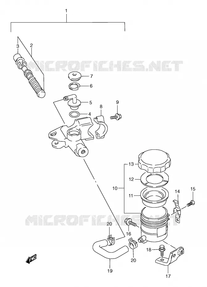 MAITRE CYLINDRE AVANT Suzuki MOTO 600 GSX-R 1997  GSX-R600V(E2)